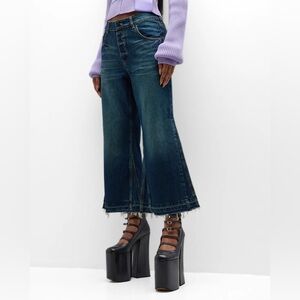 MARC JACOBS Flared Crop Denim Pants In Future Indigo size 25